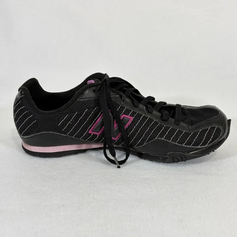 New Balance 442 Running Shoes Womens 8 Black Purple Sneakers Trainers WL442GGP